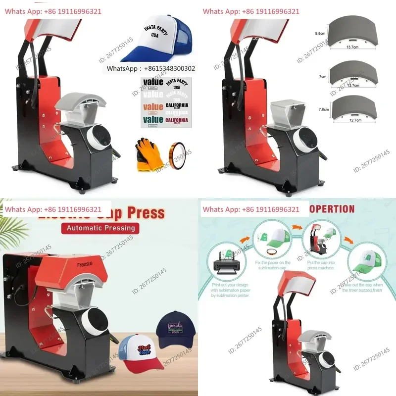 3 in 1 automatic cap heat press machine hat printing machine F136