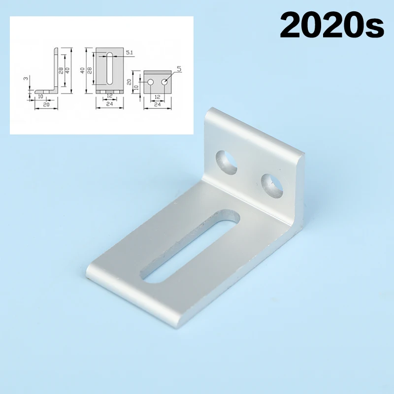 【xxx】1/2Pcs Aluminum Profile Frame Layer Plate Support Brackets 2020 3030 4040 Outer Side Fixing Parts[S14] view 3