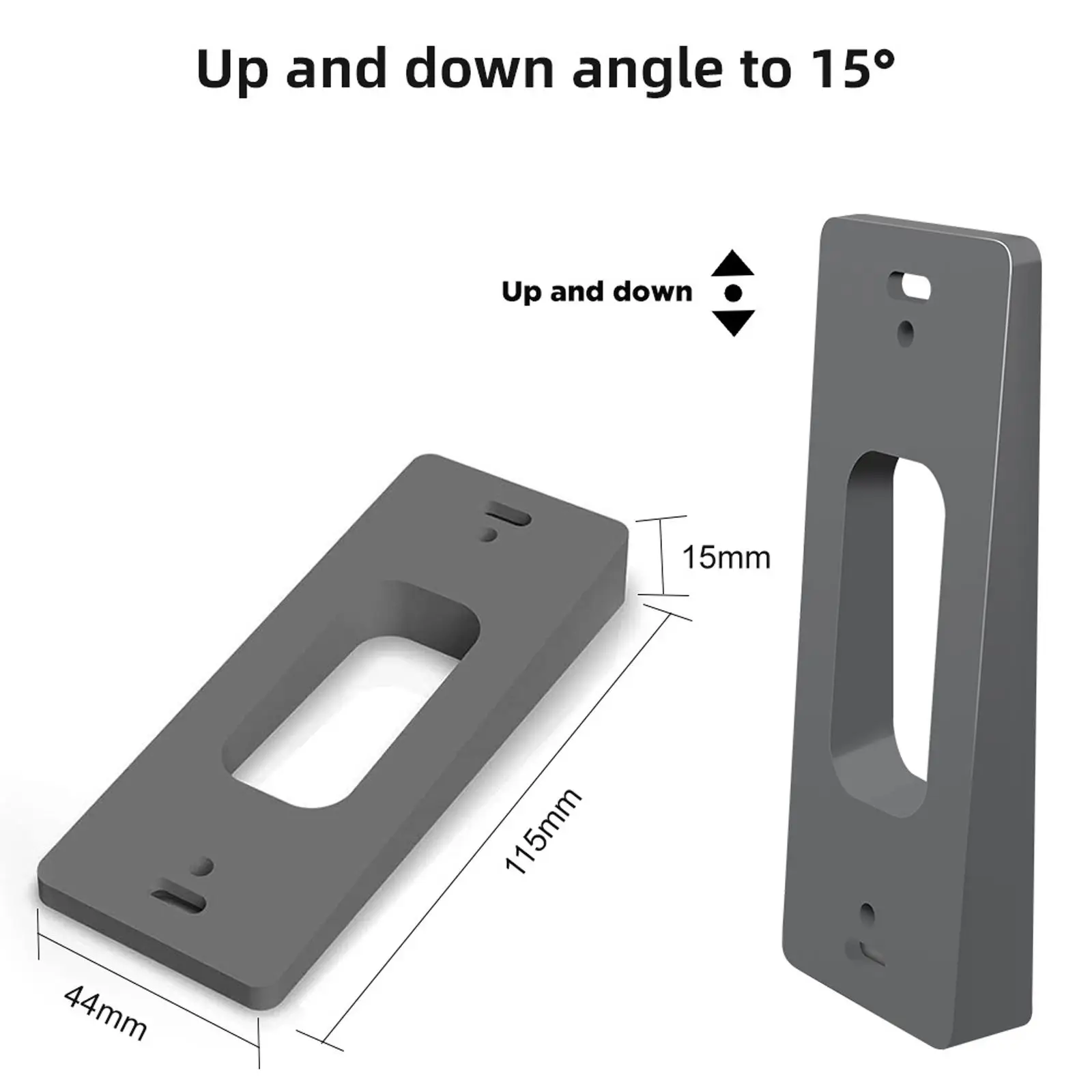 Doorbell Mount Bell Holder, Easy Installation, Adjustable Angle Mounting Plate Bracket Cover Holder for Room Office