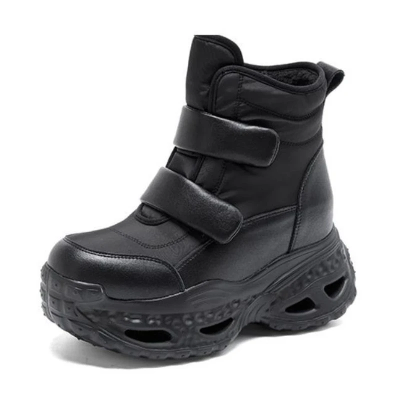 

New 10cm Winter High Platform Women Snow Boots Warm Plush Fashion Thick Soled Ankle Boot Female Height Increasing Non-slip Shoes