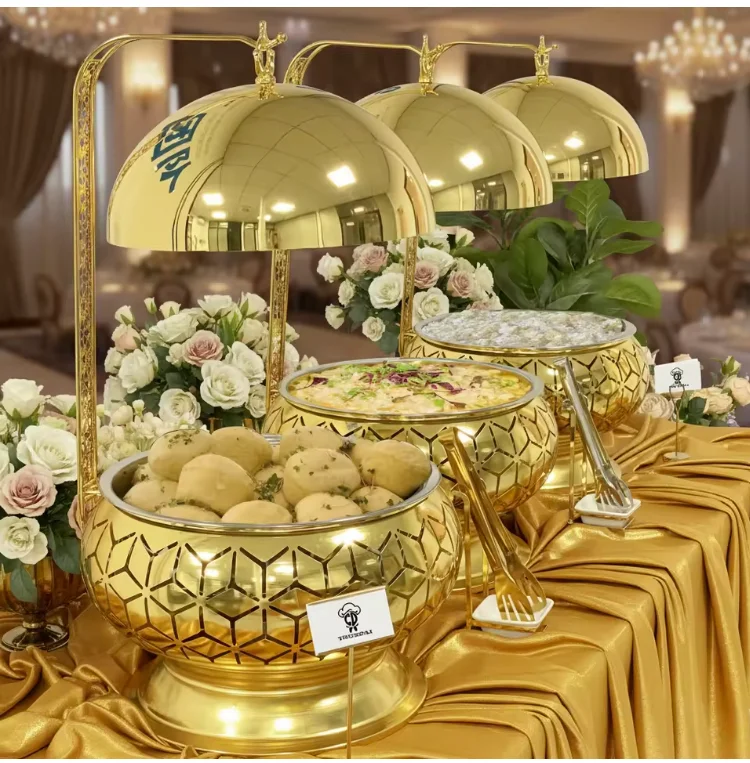1  Catering Supplies Luxury Chafing Dishes Food Warmer Buffet Set Serving Dish for Commercial Kitchen Equipment Hotel Restaurant