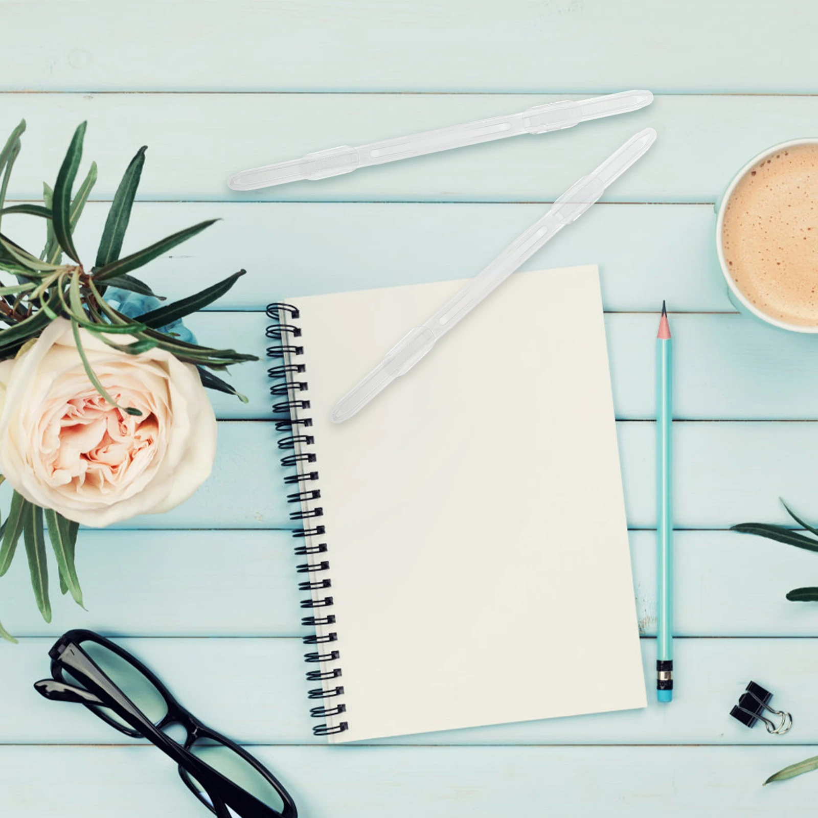 

20Pcs Double Hole Binder Clips Heavy Duty Plastic Spine Inserts for Folder Journal Binder Scrapbook Organizer Replacement Parts