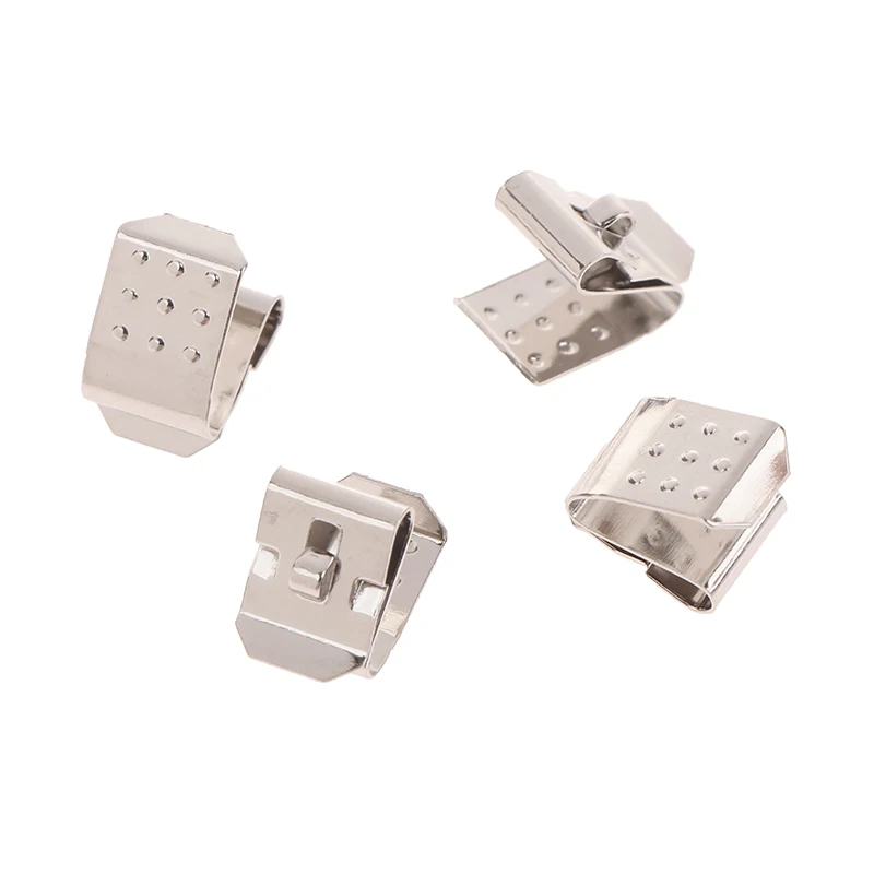 ニッケルメッキの高品質スプリングスチール,単三スナップオンリーフ電池接点,10個