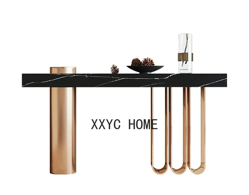

Italian Minimalist Console French Mid-Ancient Arch Console Tables Side View Sets