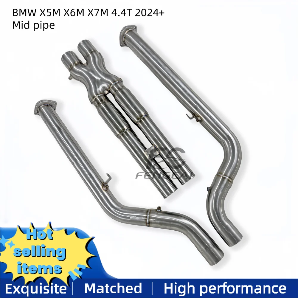 

Stainless steel middle pipe for BMW X5M X6M X7M F95 F96 4.4T 2024+ exhaust pipe modified car acoustic Auto parts