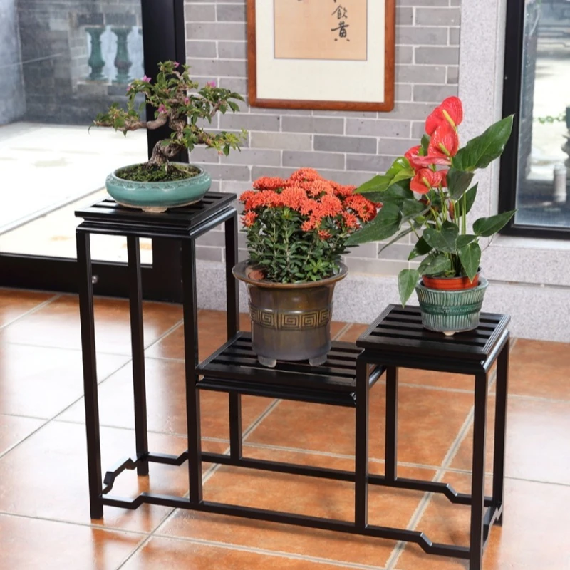 Aluminum alloy flower stand Living room floor-to-ceiling bonsai   Outdoor flower   Balcony dill  Plant