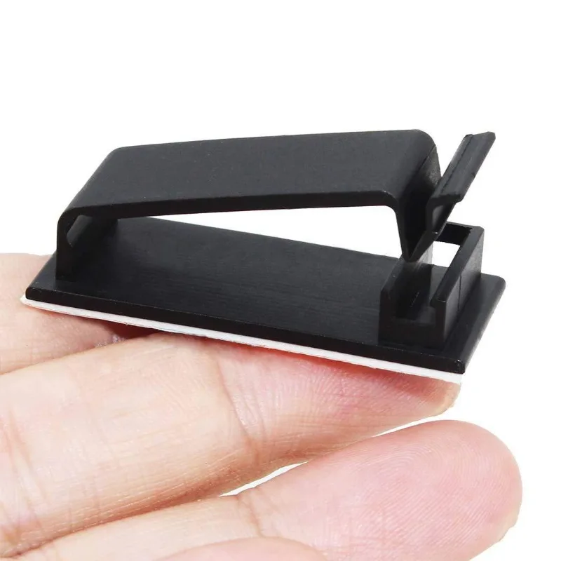 Self-Adhesive Wire Cable Clips Holder Cord Management Organizer for TV PC Laptop Ethernet Cable Buckles Office Desktop Storage