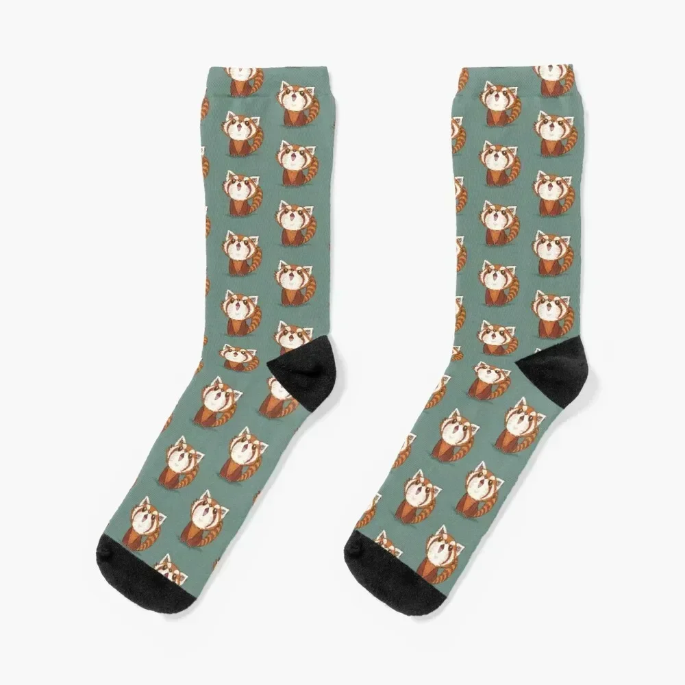 

Red panda happy Socks Hiking boots bright garter essential sports and leisure Woman Socks Men's