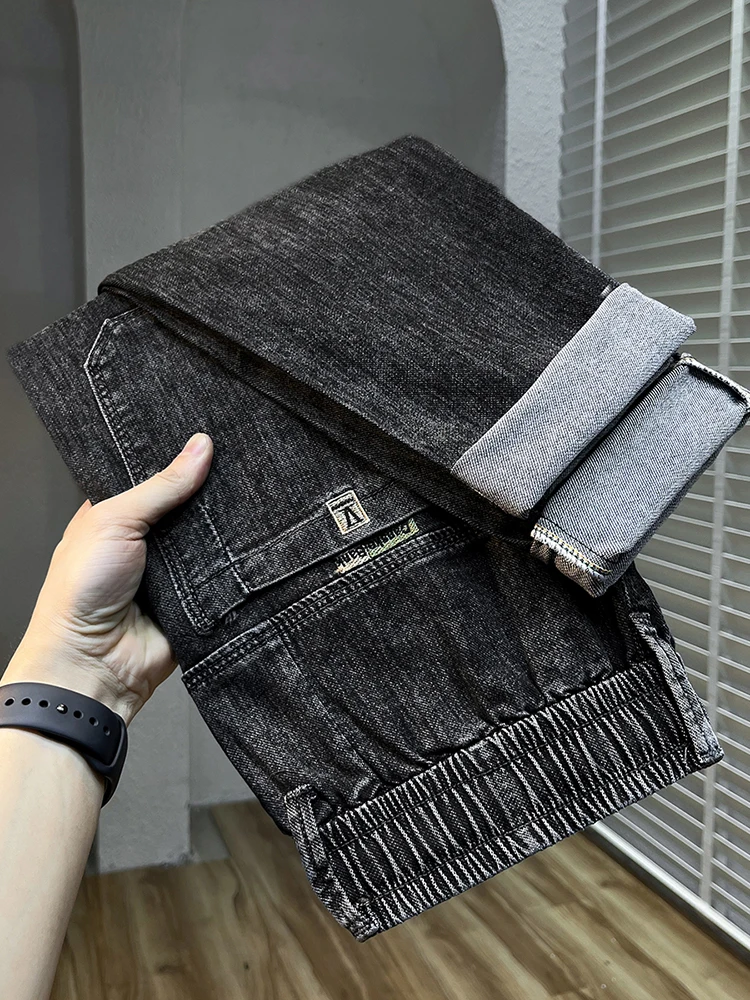 

Мужские джинсы Bla, весна-осень, новые свободные брюки с эластичной резинкой на талии, универсальные повседневные длинные брюки в стиле Харадзюку, молодежная модная одежда R...