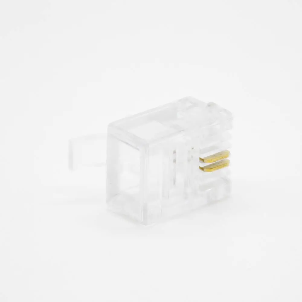 100PCS RJ11 Plug 6P2C Unshielded CAT3 Through Hole RJ12 Network Module