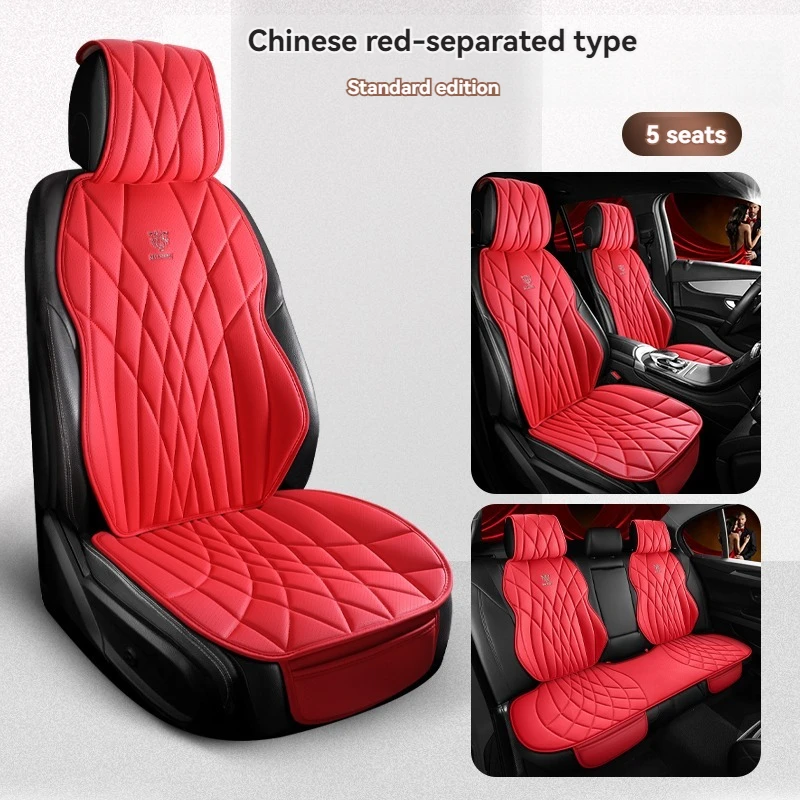 5-Seats Semi-enclosed Full Leather Car Seat Cover For Soueast DX7 DX3 V3 V5 V6 A5 Xiwang LingShuai Car Accessories Protector