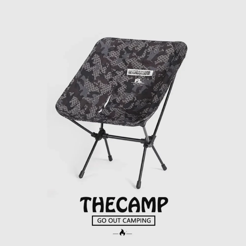 Futura NBHD outdoor camping portable folding low back moon chair camouflage tactical style