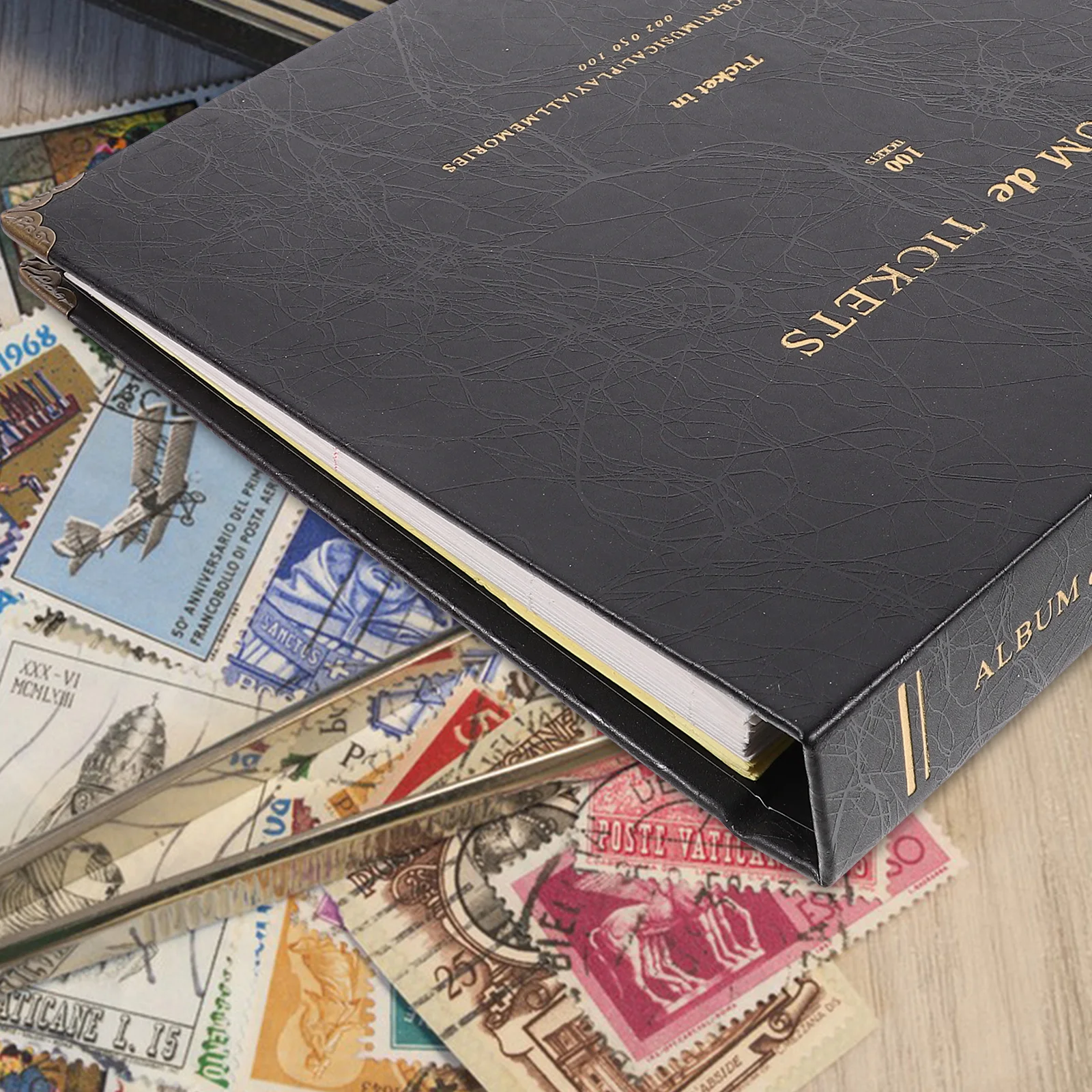 

Multi-Functional Paper Ticket Book Durable Storage Album Portable Loose-Leaf Movie Concert Plane Tickets Collection Organizer