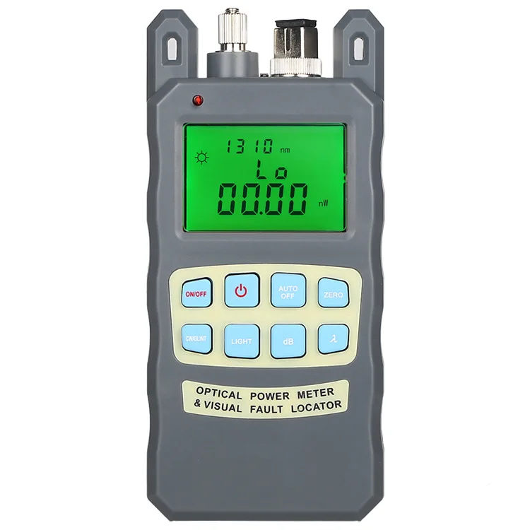 2 in 1 optical power meter -70dBm~+10dBm fiber tester 5km light multimeter decay 7 wavelength with red light pen 1mw VFL