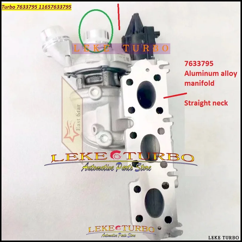 

2ks Turbocharger Turbo B38 7633795 11657633795 For BMW 116i 118i F20 F21 318i F30 F31 B38B15 B38B15A B38B15C 1.5L 11659895980