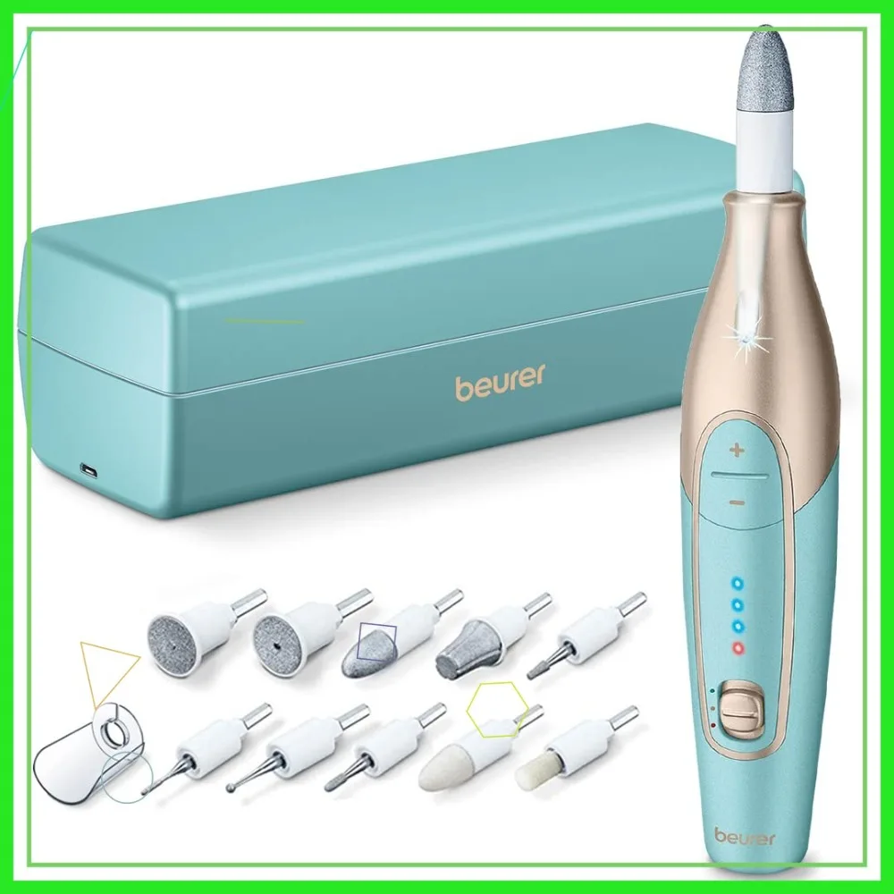 

Professional Cordless Nail Drill Kit with 14 Pieces, LED Light, Adjustable Speed & Storage Case