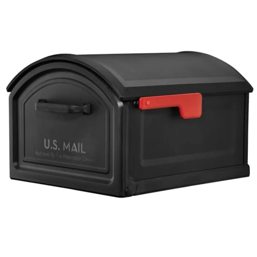 

BILT CRE8™ T4, USPS Approved Next Generation Rust-Proof Plastic Post Mounted Mail Box for Outside, Black, XL Extra Large Curbsi
