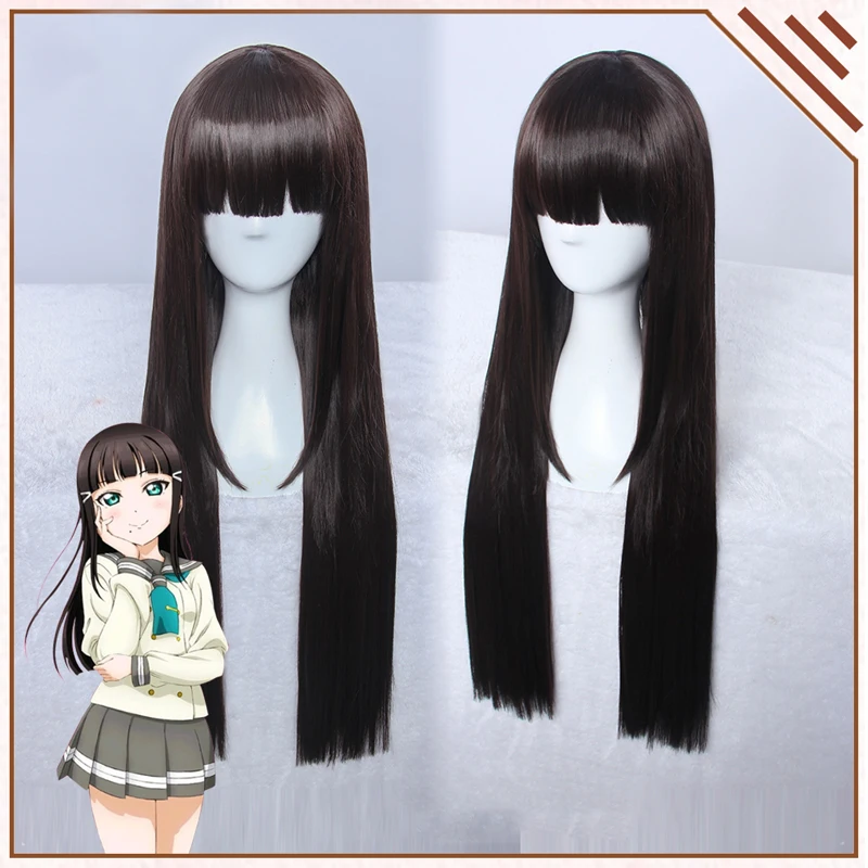 Kurosawa Dia Wig Love live Sunshine Cosplay Wig Brown Black Synthetic Hair Lovelive Sunshine Cosplay Kurosawa Dia