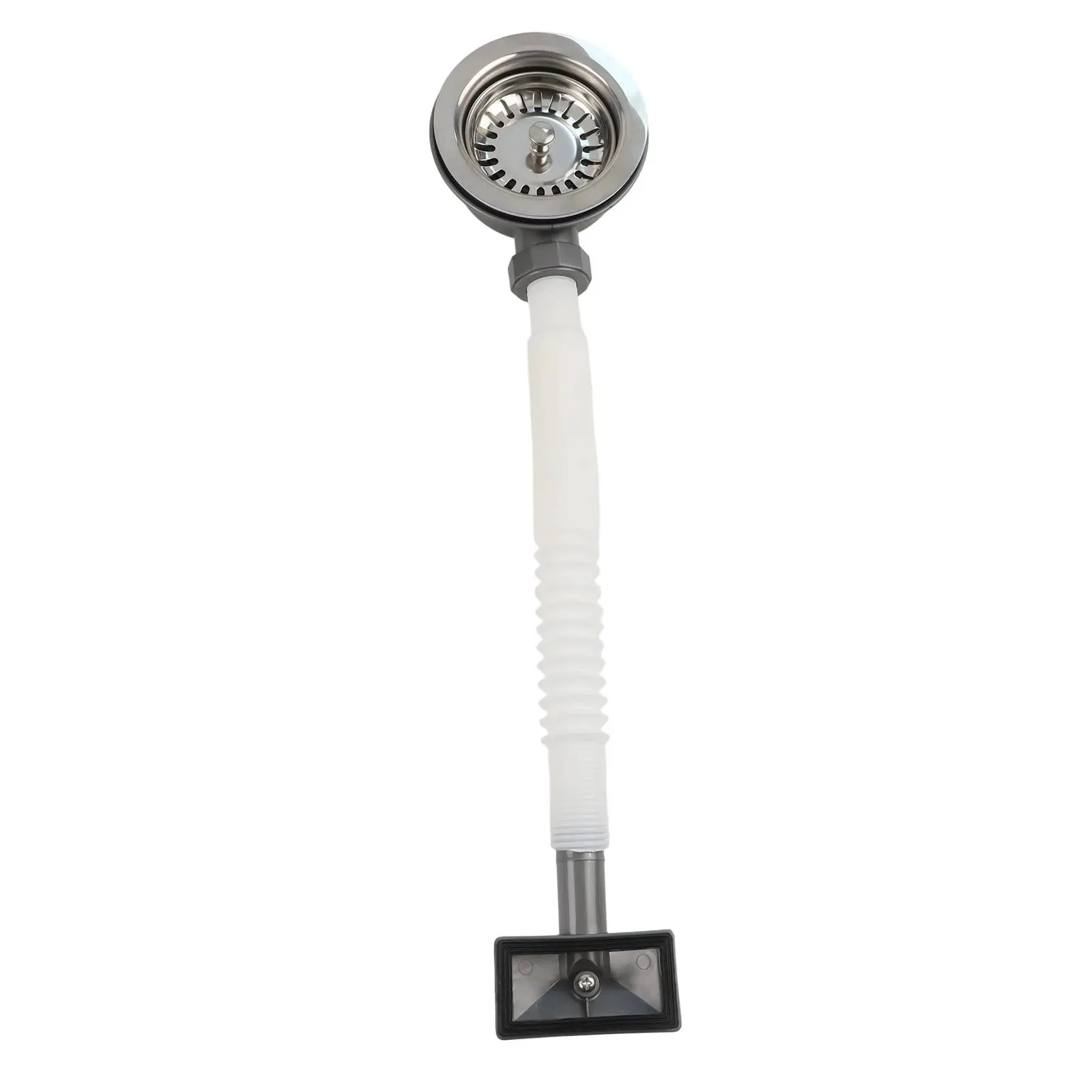 304 Stainless Steel Overflow Kit with Secure Seal and Adjustable Pipe for Different Sink Depths and Thicknesses