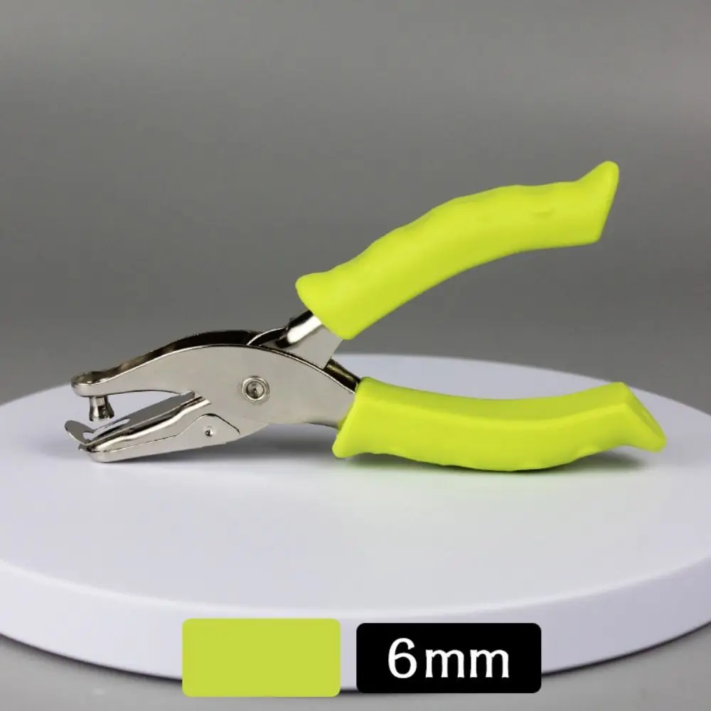 6mm Single Hole Puncher Round Hole non-slip handle Hole Punch Hand Tool DIY Paper Cutter School Office Binding Stationery