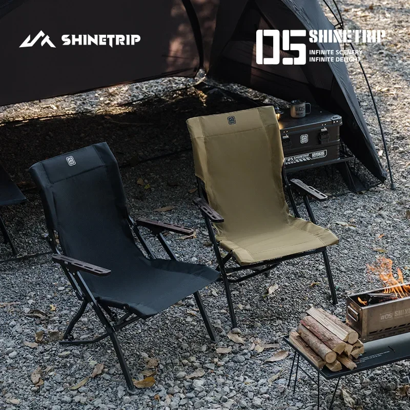 Shinetip Outdoor Furniture High Back Recliner Relax Lightweight Foldable Portable Adjustable Camping Kermit Chair