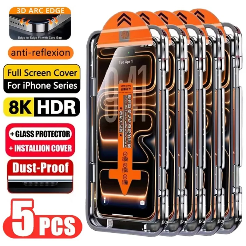 

1-5PCS Dust Free HD Screen Protector For Xiaomi 15 15T 14 13 14T 11T 11T Pro 12T 10i 10T 11X 11i 12 12s Screen Glass Film