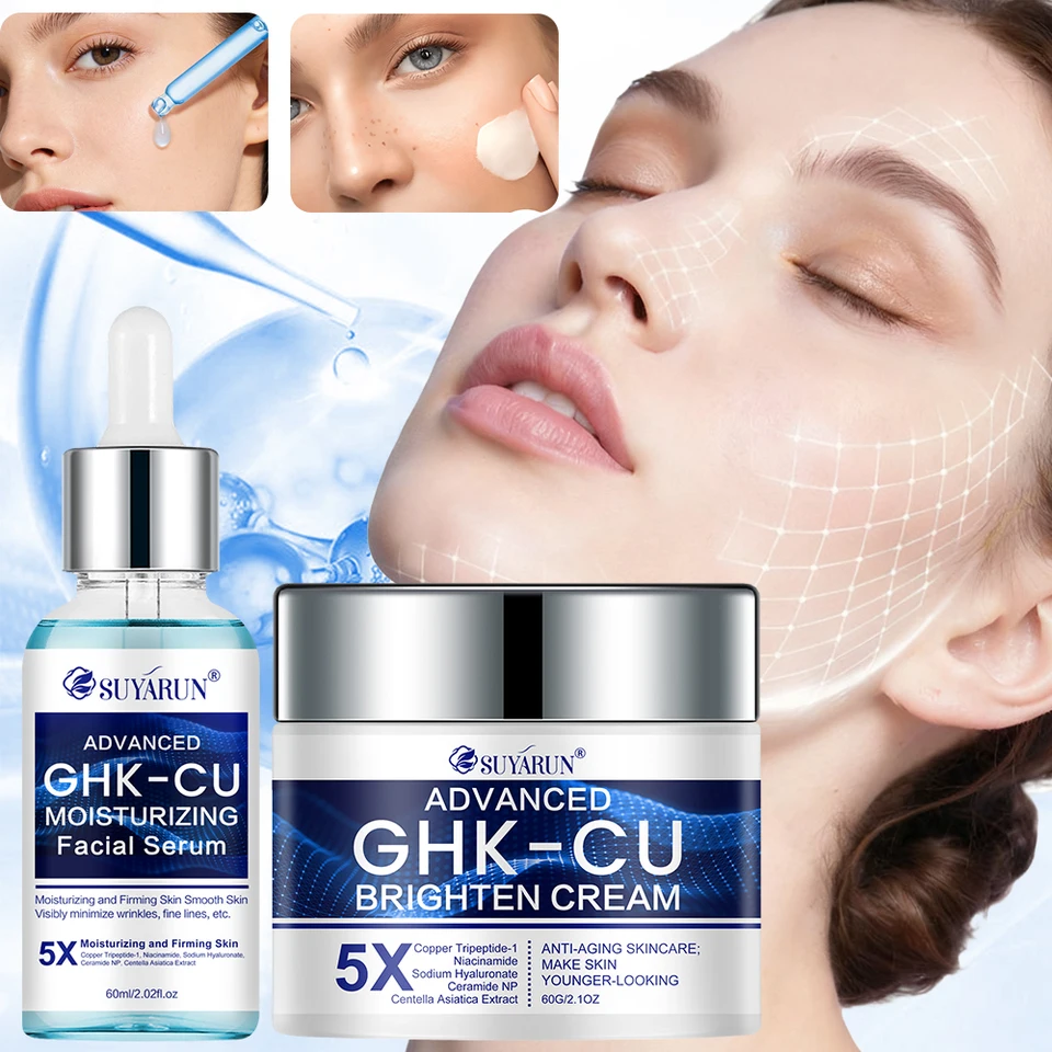 SUYARUN GHK-CU Cream & Serum - Anti-aging facial moisturizer, firming and  moisturizing for all skin types, suitable for women