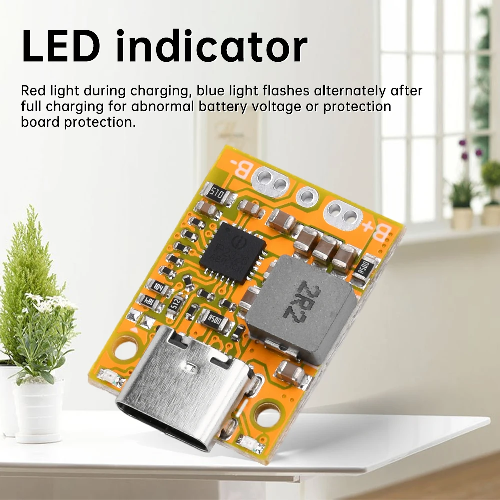 2S 3S BMS Mini Lithium-ion 18650 Battery Charging Boost Converter Module Type-C QC Fast Charge Board With Balanced/Indicator