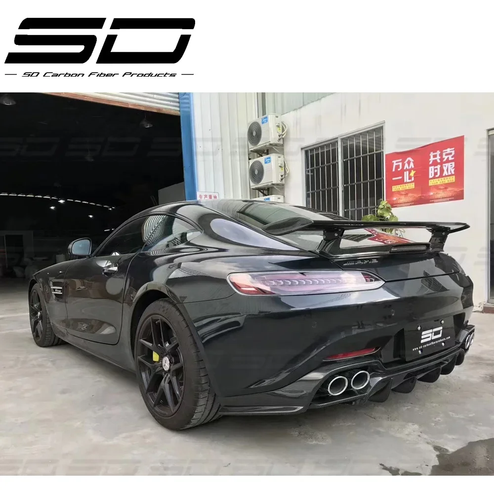 GTR Style  Dry Carbon Fiber  Spoiler With Light For Merce-des AMG GT