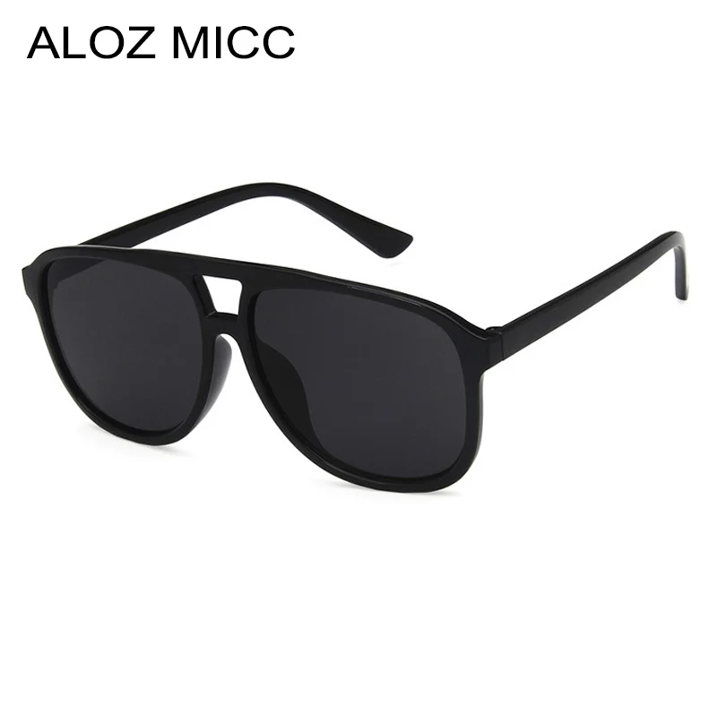 

Retro Double Bridges Square Sunglasses Women Clear Ocean Lens Shades UV400 Men Punk Blue Green Sun Glasses