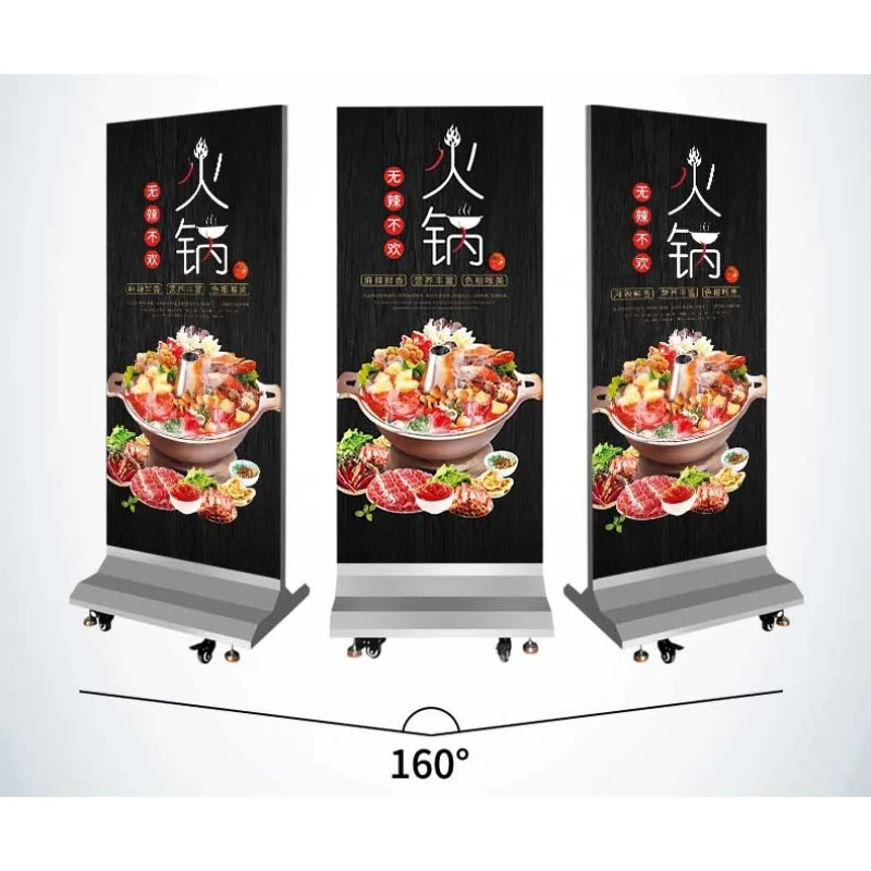 custom.4K P2.5 Indoor LED Display Retail Stores Shopping Malls-Movable Mirror Poster Wayfinding OEM Digital Hot Sale