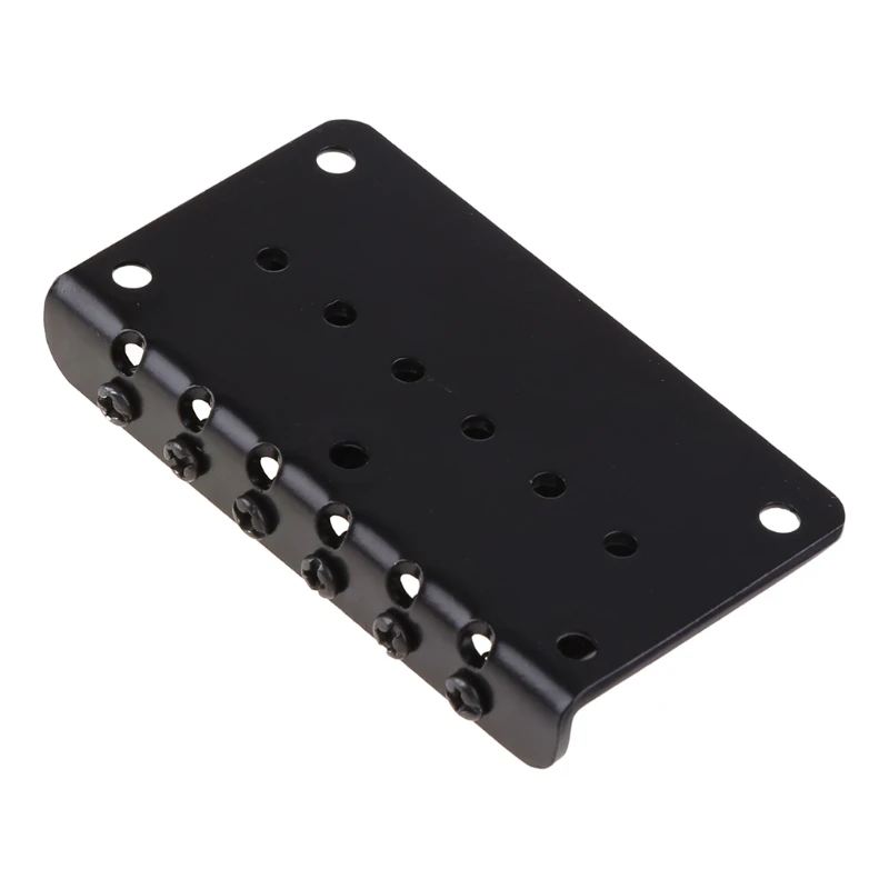 Guitar 6 String Metal Hardtail Bridge Black For Electric Guitar With Screws New