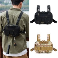 Men's Chest Bag Tactical Fishing Vest Backpack Travel Waterproof Molle Nylon Climbing Camping Backpacks Outdoor Rig
