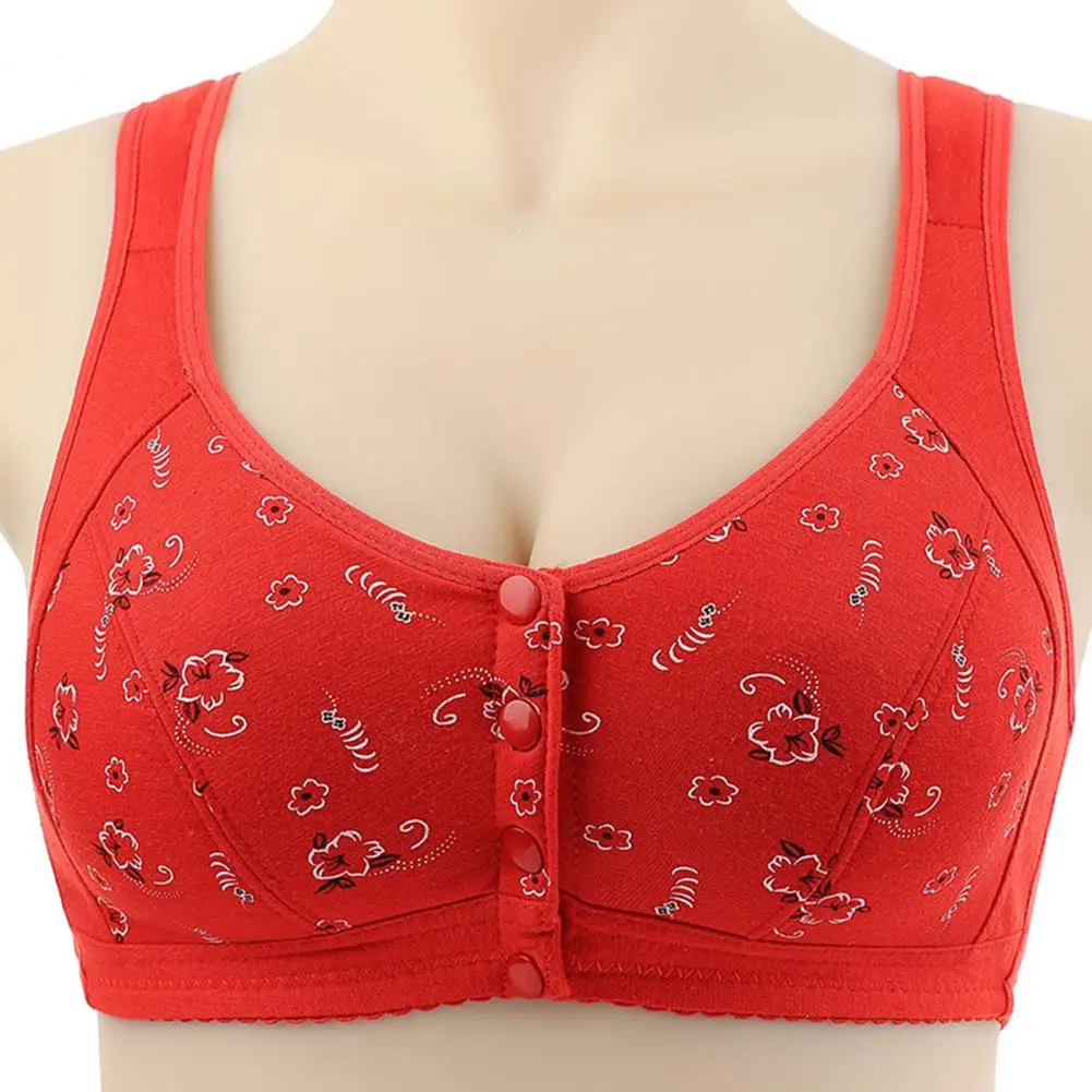 

Full Button Bras Front Closure Vest Brassiere Soft Intimate Women Underwear Female Intimates Breast Support Bras For Women Strap