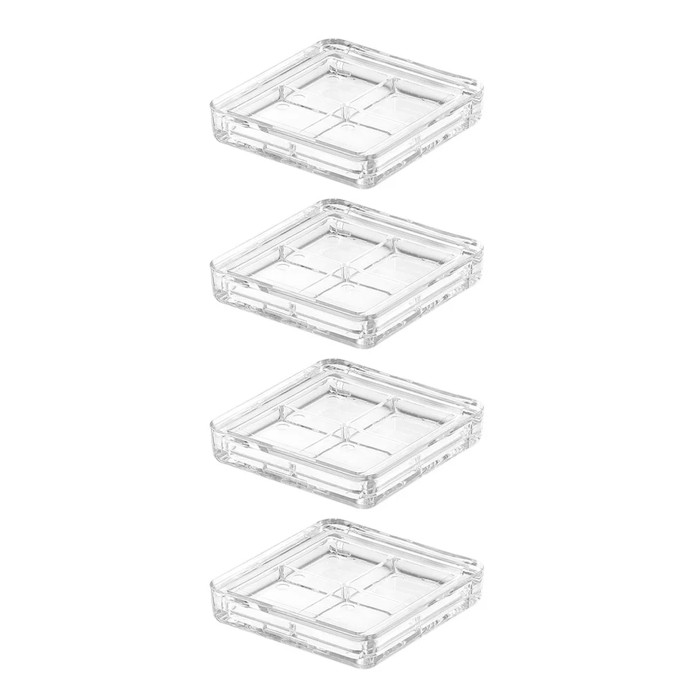 4 stücke Leere Lidschatten-palette Klar Multi-Funktion Reise Container Diy Box Lippenstift Erröten Pulver Fall Leere Pfannen Für