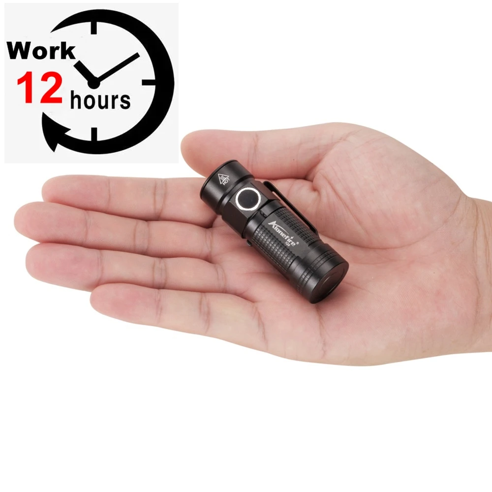 Portable Mini Led Flashlight 12 hr Long endurance Fishing hiking child lady Backpack Hat Pocket Torch CR123A battery X29