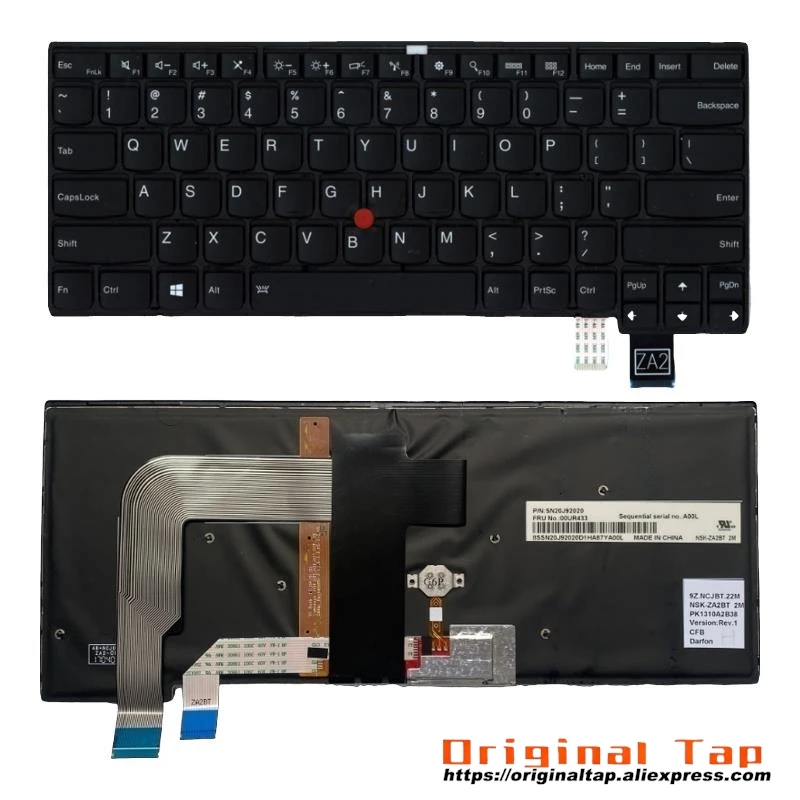 US English Backlit Keyboard for Lenovo Thinkpad T460p 00UR355 00UR395 00UR425 00UR431