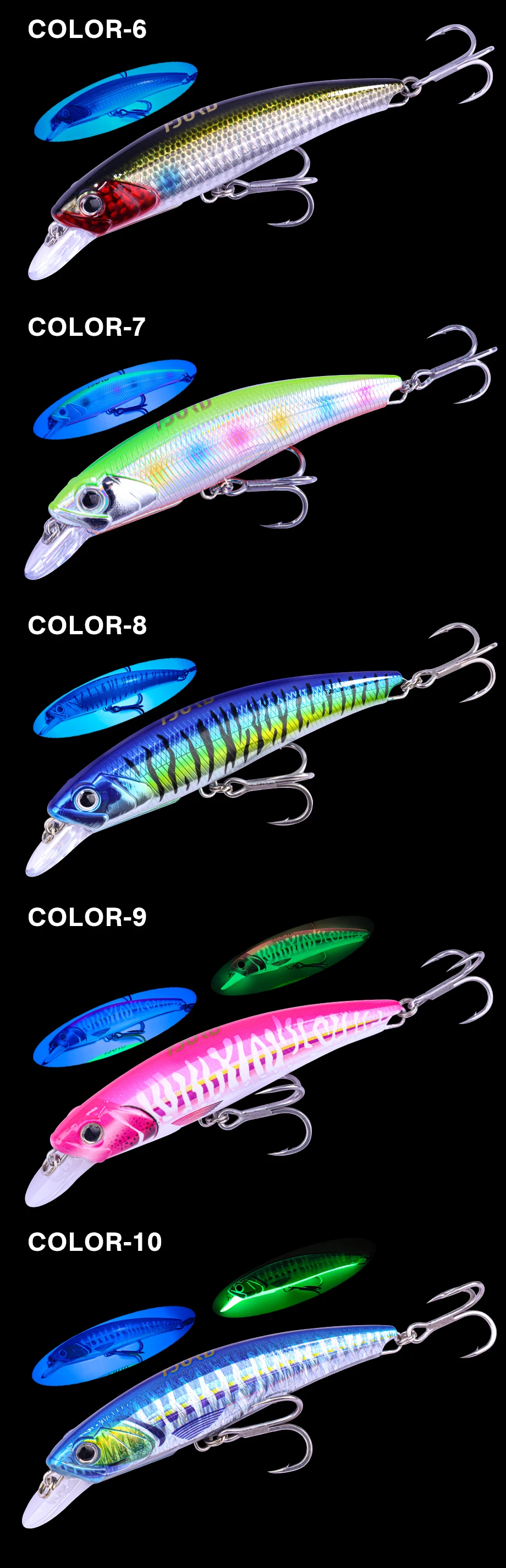 FJORD 120mm 36g 140mm 37g Topwater-Angelköder Schwimmend UV-Effekt Integrierter Stahlrahmen Künstliche Köder Angelzubehör – Detail 9