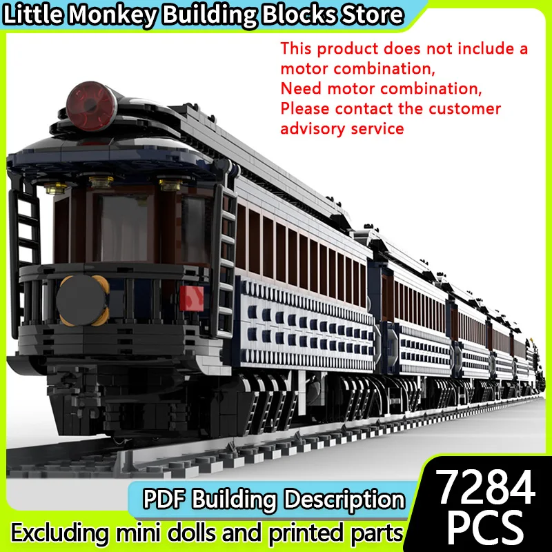 

City Car Model MOC Building Bricks Train Carriages Modular Technology Children Holiday Gifts Assemble Toys Suit