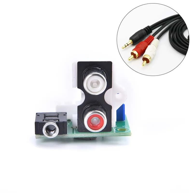 

AUX Connector AUX 3.5mm Earphone Jack 2 RCA To XH 2.54mm Socket Signal Connection Adapter Board