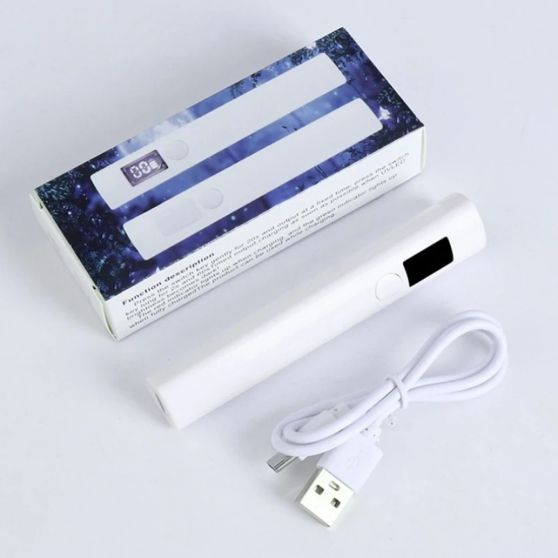 مصباح LED محمول للأشعة فوق البنفسجية للأظافر وقاعدة دعم ضوء LED قابلة لإعادة الشحن لتجفيف طلاء الأظافر ومصباح الأشعة فوق البنفسجية لحامل مكتب فن الأظافر