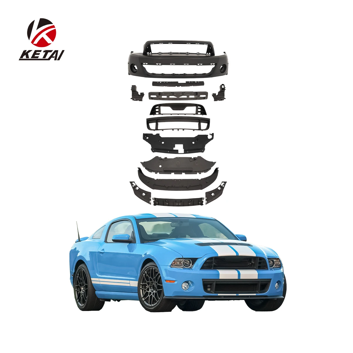 

2013-2014 GT500 Style Front Bumper for Mustang 2010-2014 GT500 & 2013-2014 V6 & GT