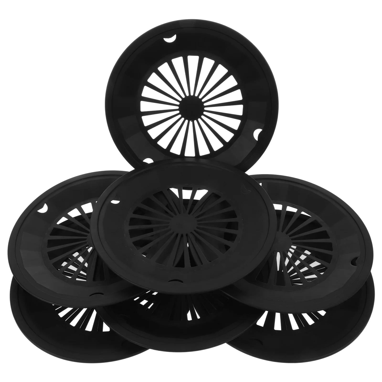 

10 Pcs Black BBQ Plates Reusable Plastic Grill Plate Holders Washable Fruits Tray Vegetable Drain Basket Kitchen Colander