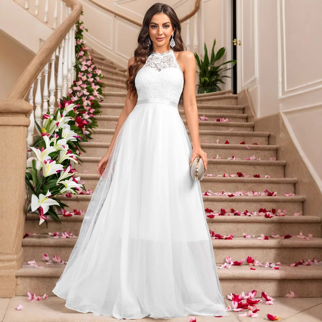 

Ele Long Evening Gown Princ Sle Wedding Dr Birthday Ball Dr High Waist Ball Gown No Sve Floor Length