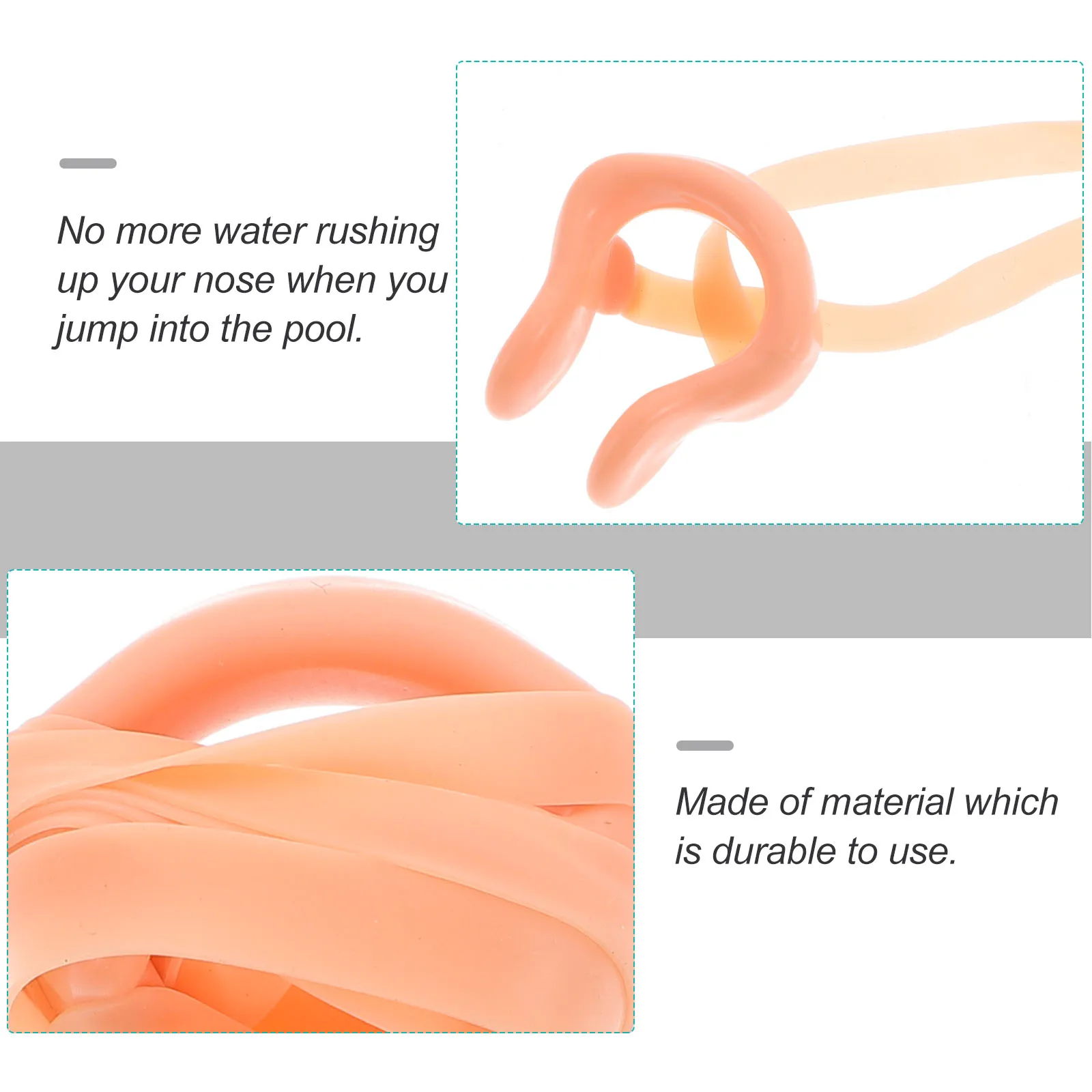 

4pcs Silicone Swimming Nose Clips Padded Tear Resistant Durable Sport Nose Clip For Adult Kids Elastic Strap Secure Fit Swimming