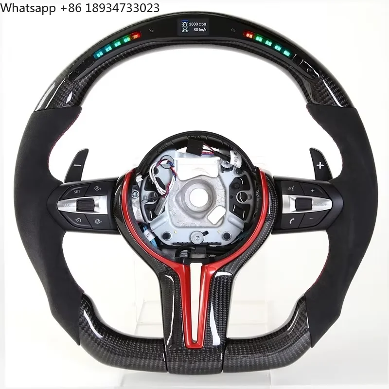

Best Carbon Fiber Leather Sport Steering Wheel for F30 F10 F32 with LED Display
