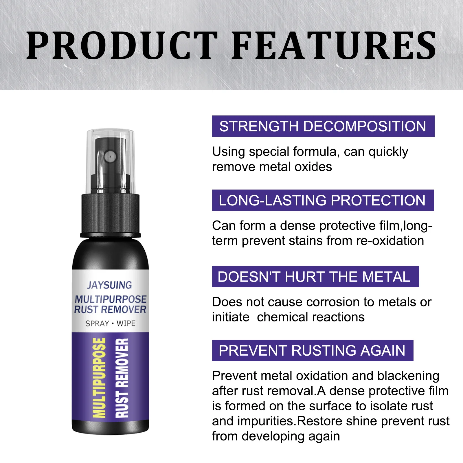 50ml Metal Rust Remover Multifunctional Automotive Wheel Polishing And Refurbishing Agent Faucet Stainless Steel Rust Remover image 5