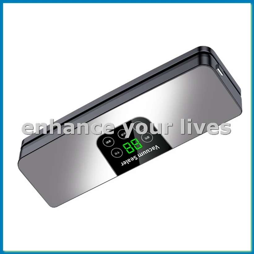 ElectricVacuum SealerMachine Dry/Wet Food Packaging Seal to Keep Fresh Touch Buttons Digital Display DetachableClean(US)-A23U