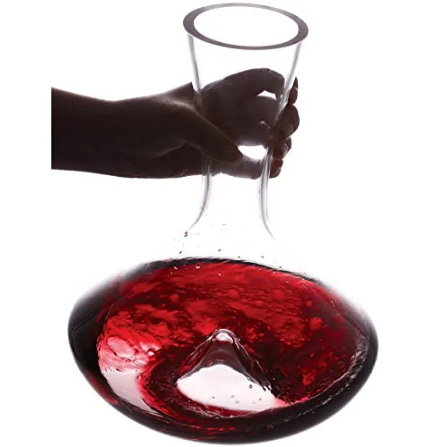 

Citadel Wine Decanter with Stopper - Hand Blown, Lead-Free Crystal Glass - Extra Durable Sommelier's Red Wine Carafe with Aerat