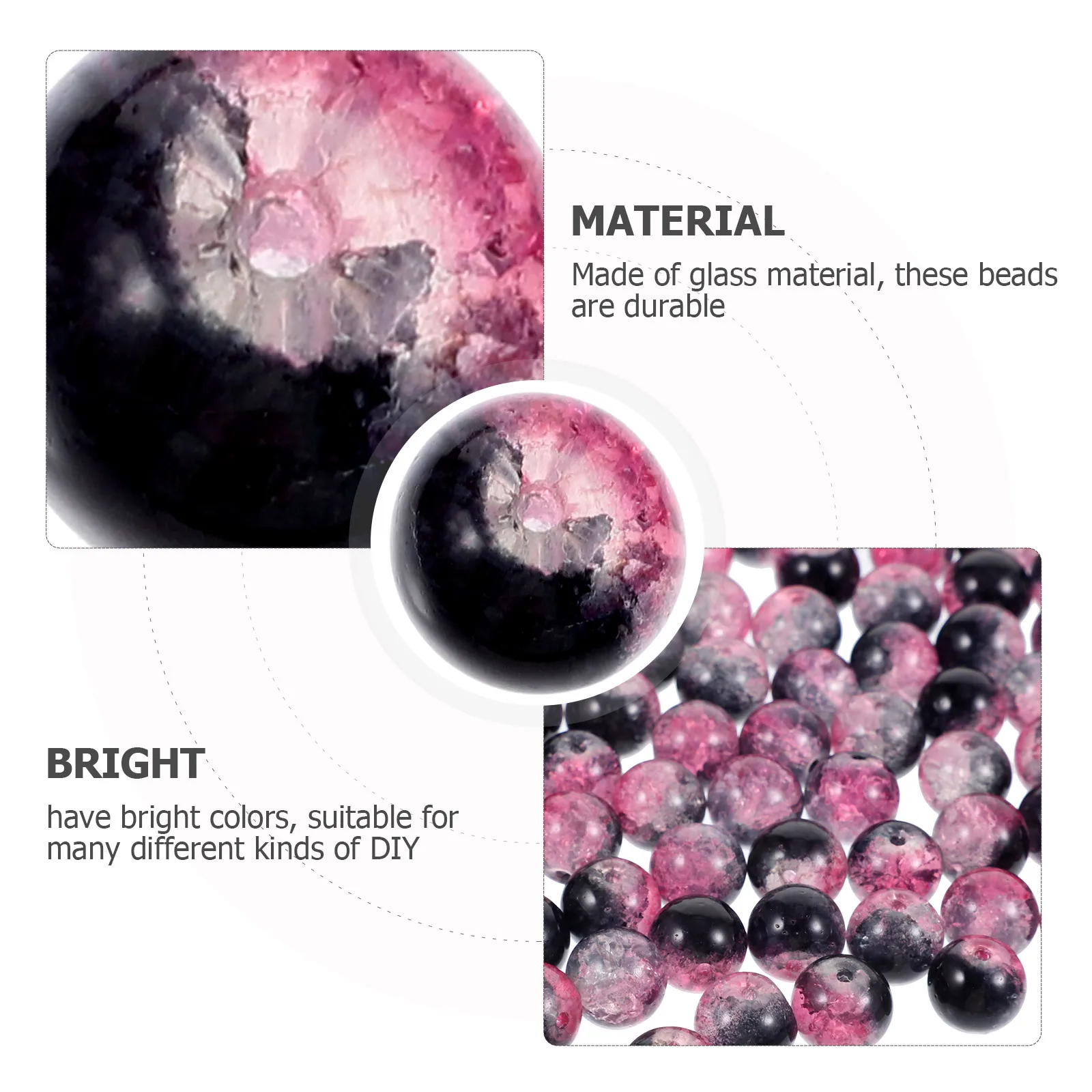 

150Pcs Glass Beads Different Shapes Large Hole Beads for DIY Jewelry Garland Crafts Home Decoration Glass Bead